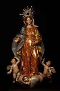 Escultura de la Virgen de la Expectación obra de Juan Alberto Pérez Rojas