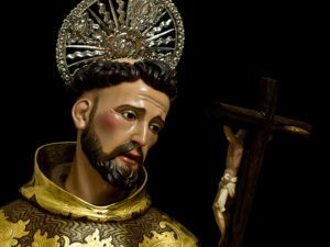 Expresivo rostro de San Francisco de Asís, obra de Pérez Rojas