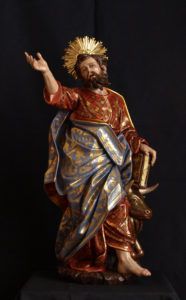 San Lucas Evangelista realizada por el escultor Juan Alberto Pérez Rojas para la Vera Cruz de El Coronil