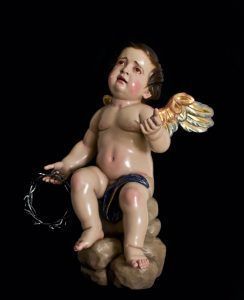 Ángel pasionista que acompaña la Nuestra Señora de la Soledad de Almogía