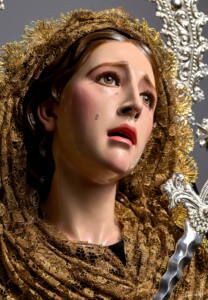 Modelado naturalista de la Virgen de los Dolores