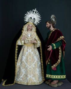 Virgen de los Dolores y San Juan Evangelista obras de Pérez Rojas