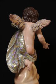 Detalles del estofado del paño de pureza del ángel pasionario