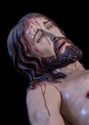 Christ in the Tomb, created by the religious sculptor Juan Alberto Pérez Rojas for Álora, Málaga