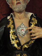 Detalle de la reliquia de San Felipe Neri