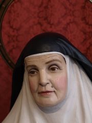 Detalles del modelado del rostro de la santa sevillana