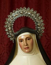 Detalle del rostro de la santa fundadora de la Compañía de María