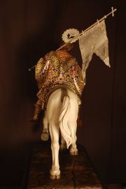 Detalle del estofado barroco del manto del glorioso Apóstol Santiago