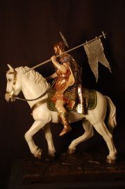 Perfil izquierdo De Santiago Apóstol a caballo