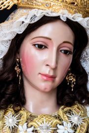 Rostro de la Virgen del Carmen patrona de la localidad de Yunquera