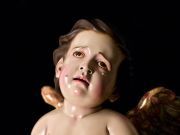 Detalle de las lágrimas del ángel pasionario realizadas en cristal fundido