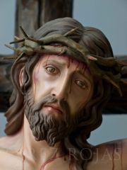 Detalle del rostro dulce del Cristo de Altasierra