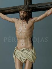 Detalle de la anatomía de Cristo crucificado
