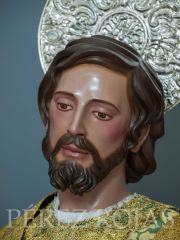 Detalle del modelado de la cabeza de San José