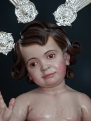 Modelado del rostro de Niño Jesús triunfante