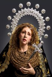 Nuestra Señora de los Dolores obra contemporánea de inspiración barroca española