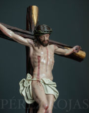 Cristo muerto en la cruz, escultura de estilo barroco andaluz