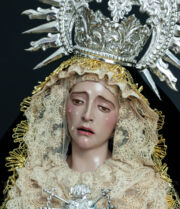 Detalle del rostro de Nuestra Señora de los Dolores