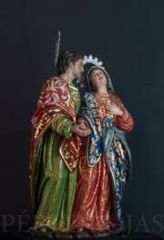 Composición de notable influencia barroca de la Virgen de los Dolores con san Juan